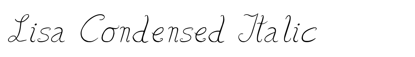 Lisa Condensed Italic